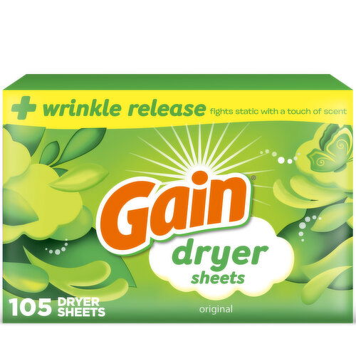 Gain dryer sheets, Original Scent