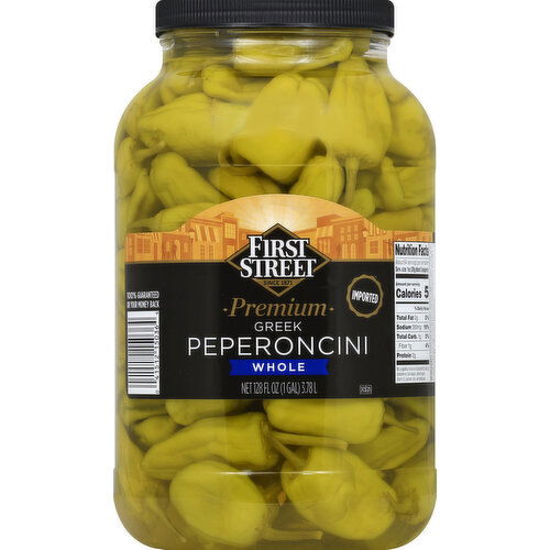 First Street Greek Pepperoncini, Premium, Whole