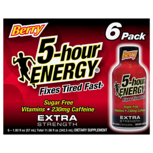 5-Hour Energy Extra Strength Berry 6 Pack Energy Shot