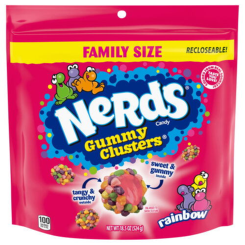 Nerds Gummy Clusters Rainbow Candy Family Size