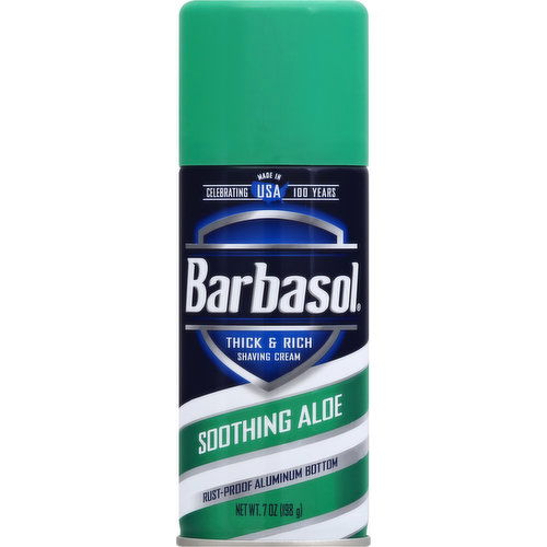 Barbasol Shaving Cream, Thick & Rich, Soothing Aloe