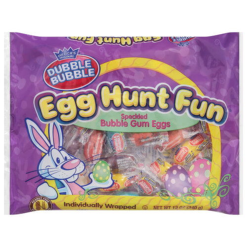 Double Bubble Bubble Gum Eggs, Speckled, Egg Hunt Fun