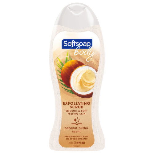 Softsoap Exfoliating Body Wash, Coconut Butter