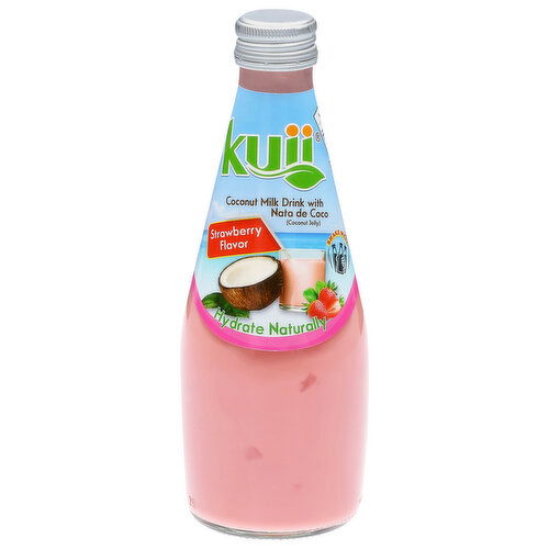 Kuii Strawberry Flavor Coconut Milk Drink with Coconut Jelly