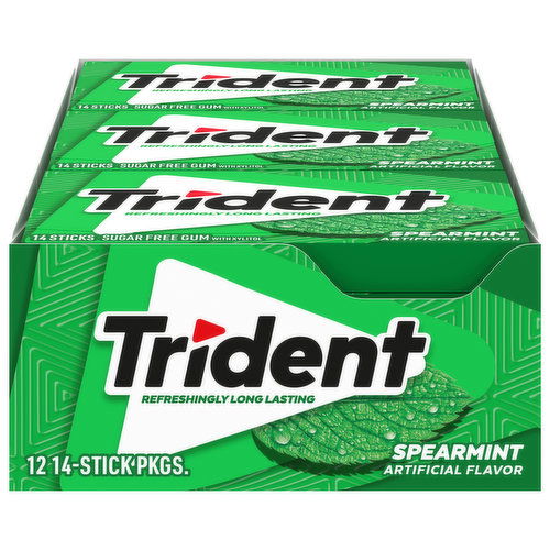 Trident Gum, Sugar Free, Spearmint