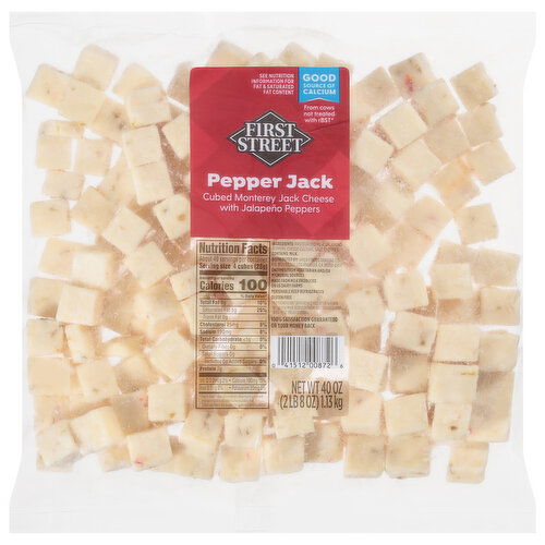 First Street Cubed Pepper Jack Cheese