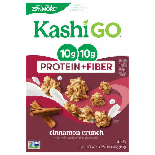 Kashi Go Protein + Fiber Cinnamon Crunch Cereal
