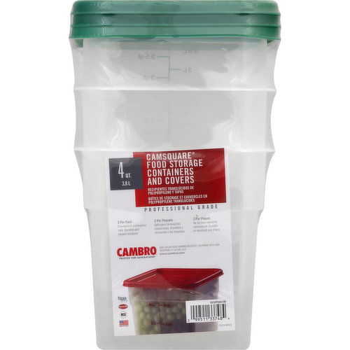 Cambro Food Storage, 4 Quart