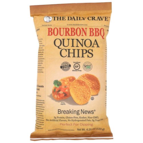 The Daily Crave Chips Quinoa BBQ Bourbon GF 4.25 oz