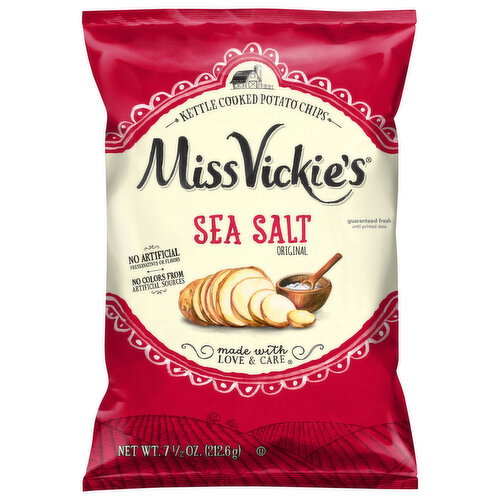 Miss Vickie's Original Kettle Cooked Sea Salt Potato Chips Image 1 of 3