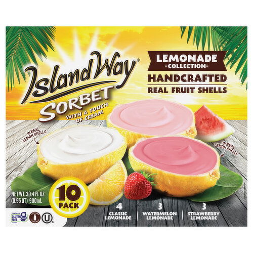 Island Way Sorbet Lemonade Collection Assorted Sorbet