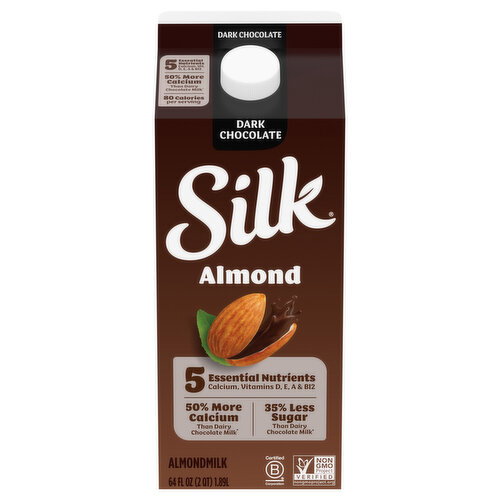 Silk Dark Chocolate Dairy Free Vegan Almond Milk