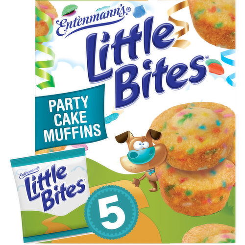 Entenmann's Party Cake Cake and Sprinkles Mini Muffins, 5 packs, (4 ct each), 8.25 lbs Case