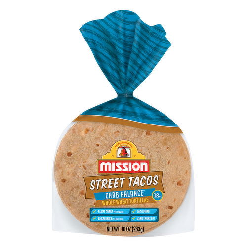 Mission Tortillas, Whole Wheat, Street Tacos