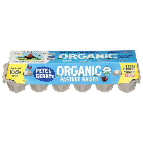 Pete & Gerrys Past Raised Org Lrg Eggs Dozen