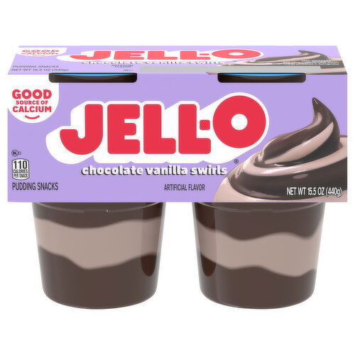 Jell-O Chocolate Vanilla Swirls Pudding Snacks