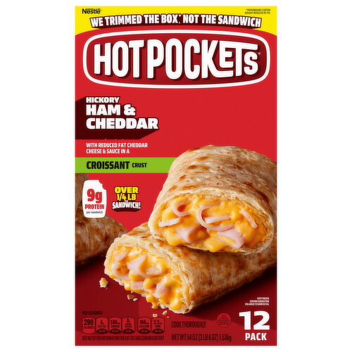 Hot Pockets Croissant Crust Hickory Ham & Cheddar Sandwiches