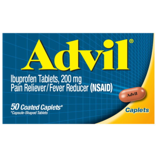 Advil Ibuprofen, 200 mg, Coated Caplets Image 1 of 5