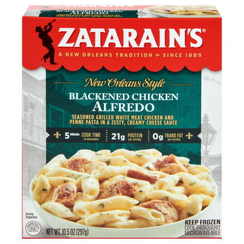 Zatarain's Blackened Chicken Alfredo Frozen Dinner Image 1 of 11