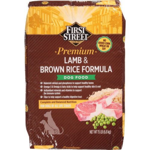 First Street Dog Food, Lamb & Brown Rice Formula, Premium