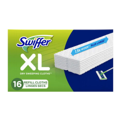 Swiffer Sweep + Mop XL, Dry Pads Refill, Floor Cleaner, Unscented