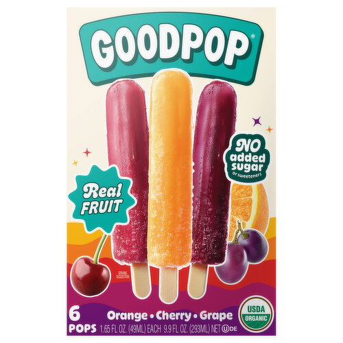 GoodPop Orange/Cherry/Grape Pops Image 1 of 6