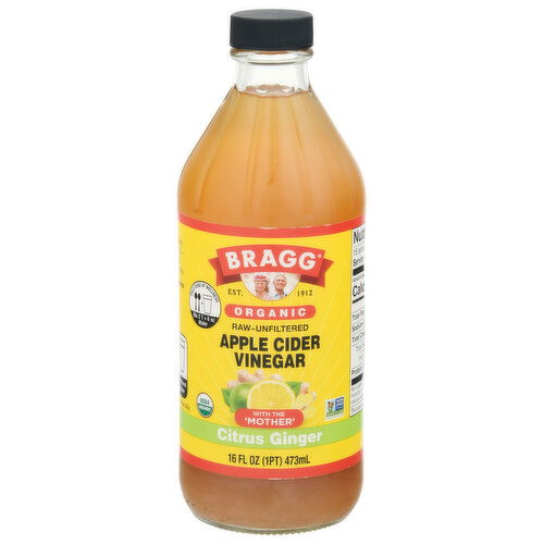 Bragg Apple Cider Vinegar, Organic, Citrus Ginger