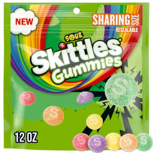 Skittles Gummies, Sour, Sharing Size - 12 Ounce
