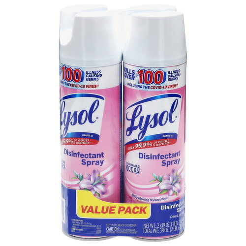 Lysol Early Morning Breeze Scent Disinfecting Spray Value Pack