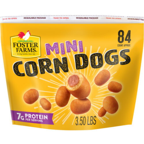 Foster Farms Honey Crunchy Mini Corn Dogs Family Pack, Frozen