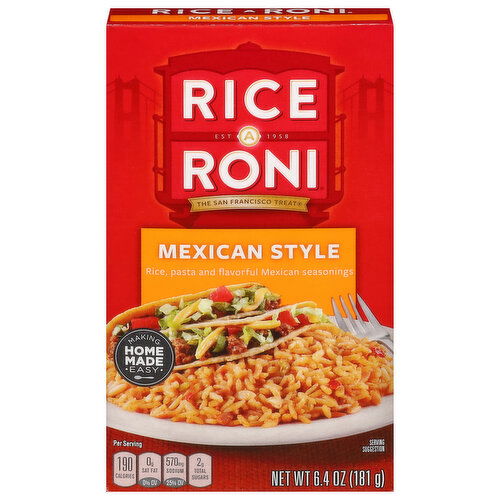 Rice A Roni Rice A Roni Rice Pasta Mexican Style 6.4 Oz