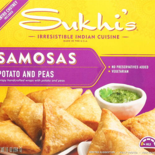 Sukhi's Mild Potato and Peas Samosas