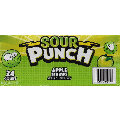 Sour Punch Candy, Apple Straws