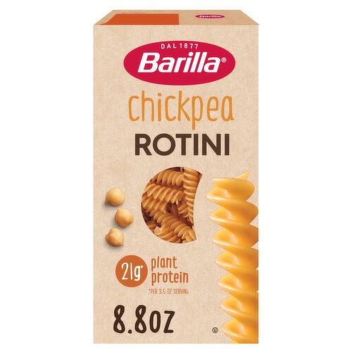 Barilla Chickpea Rotini Pasta - Vegan, Gluten Free, Non GMO & Kosher - High Protein Pasta Made with Plant Based Protein