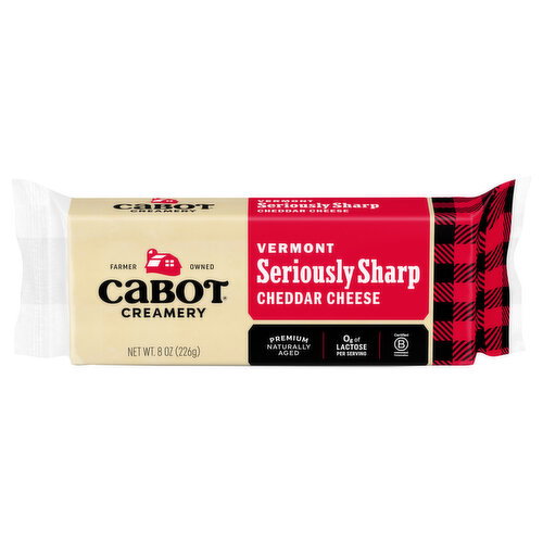 Cabot Creamery Vermont Seriously Sharp Cheddar Cheese Image 1 of 6