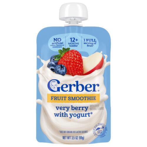 Gerber Toddler (12+ Months) Very Berry With Yogurt Fruit Smoothie Image 1 of 6