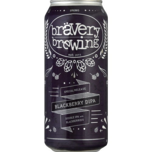 Bravery Brewing Beer, Blackberry DIPA, Spring