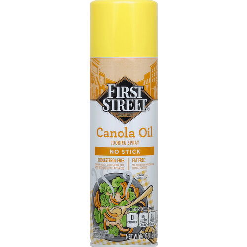 First Street Canola Oil, Cooking Spray, No Stick