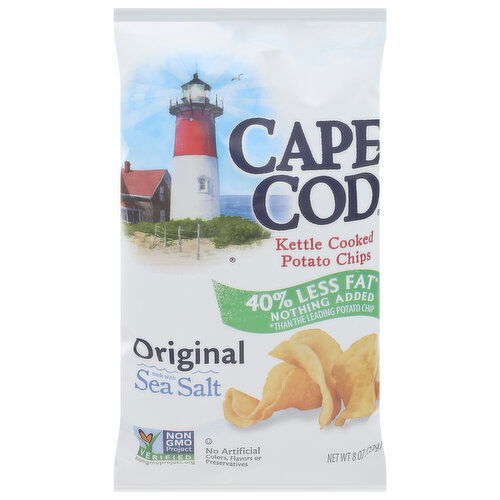 Cape Cod Potato Chips, Less Fat, Original, Kettle Cooked