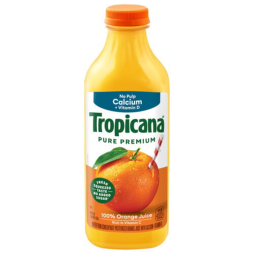 Tropicana No Pulp Orange Juice Image 1 of 6