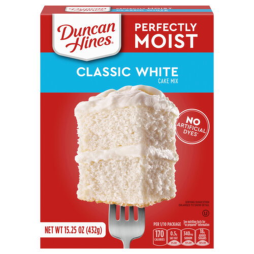 Duncan Hines Perfectly Moist Classic White Cake Mix Image 1 of 6