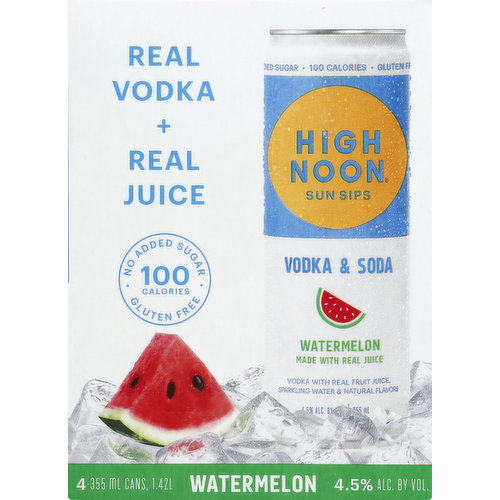 High Noon Vodka & Soda, Watermelon