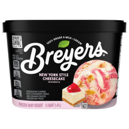 Breyers New York Style Cheesecake Strawberry Frozen Dairy Dessert