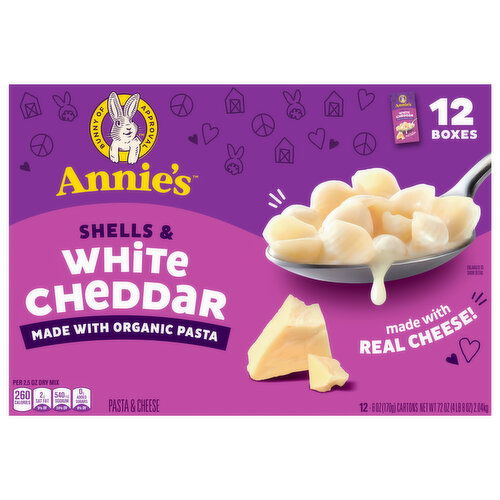 Annie's Macaroni & Cheese, Shells & White Cheddar