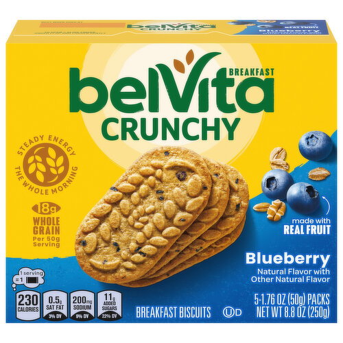 belVita Crunchy Blueberry Breakfast Biscuits