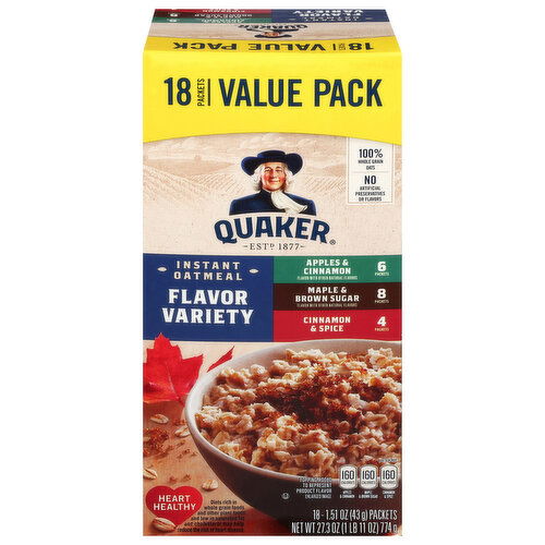 Quaker Instant Flavor Variety Oatmeal Value Pack
