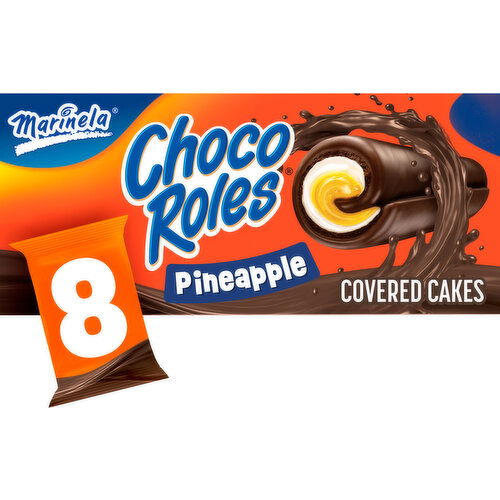 Marinela Pineapple Pineapple Crème Chocolatey Filled Cakes, 8 packs, 11.28 oz