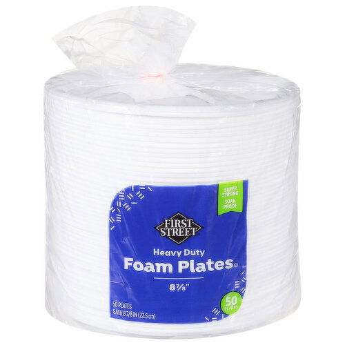 First Street Foam Plates, Heavy Duty