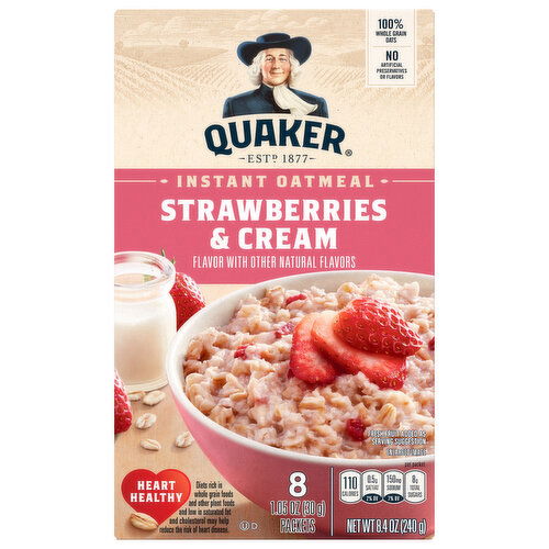 Quaker Strawberries & Cream Instant Oatmeal