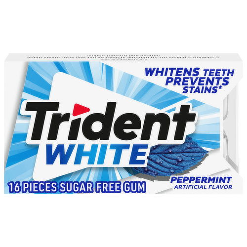 Trident Gum, Sugar Free, Peppermint